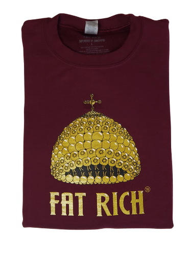 FAT RICH Crown Maroon Sweatshirt