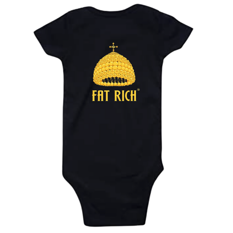 Crown me mommy and daddy! It’s never too early to let your little one know they come from royalty. This baby onesie comes in 3-6 months, 9-12 months, and 12-18 months. Please note this onesie comes in the black, luxe gold design only.